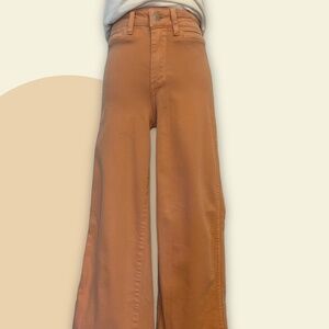 OAT NY High Rise Crop Wide Leg Pants in Toast